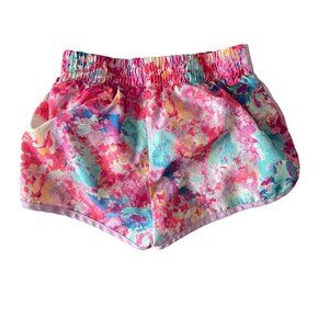 Champion Kids XS (4-5) Elastic Waistband Shorts Multicolor Watercolor Design